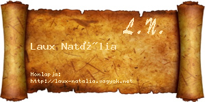 Laux Natália névjegykártya